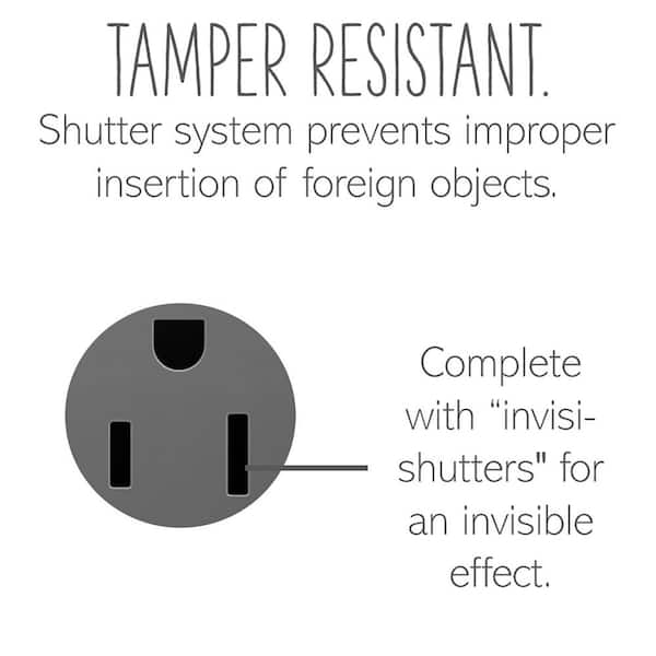 adorne 15 Amp 125-Volt Tamper Resistant Duplex Outlet, Magnesium