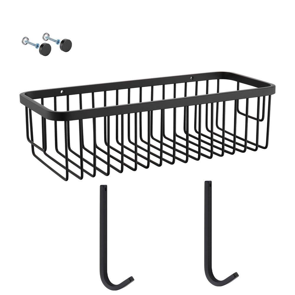 Wall Mounted Rectangle Shower Caddy Storage Shelf Shower Basket in Stainless Steel Matte Black price history on PriceWatchPro