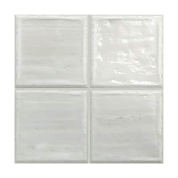 Giorbello Spanish NOA Ceramic 8 in. x 8 in. x 8mm Wall Tile Sample - Beige Gray