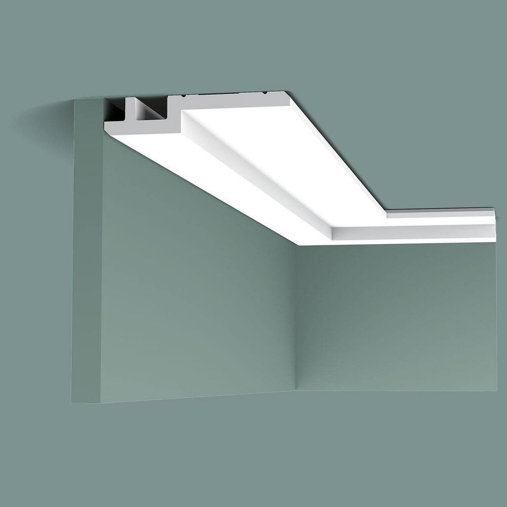 Primed White High Density Polyurethane Crown Moulding 78"