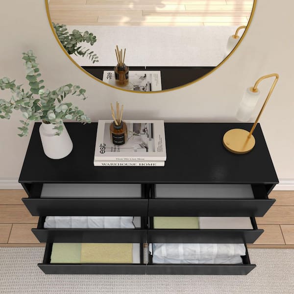 Reviews for Max & Lily Scandinavian Black 6 drawer 52 in. Wide Dresser Chest of Drawers | Pg 2 - The Home Depot Reviews for Max & Lily Scandinavian Black 6 drawer 52 in. Wide Dresser Chest of Drawers | Pg 2 - The Home Depot
