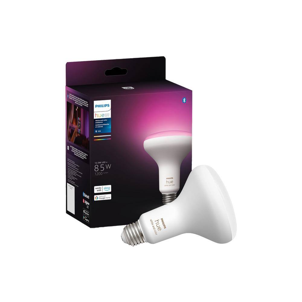 85-Watt Equivalent BR30 Smart LED Color Changing Light Bulb with Bluetooth (2-Pack) price history on PriceWatchPro