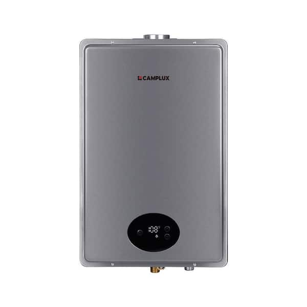 Camplux On Demand 5.28 GPM Residential Natural Gas Tankless Water Heater For 3-6 Points Use, 3-Sec Hot Water