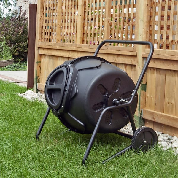 Image of Compost tumbler with wheels