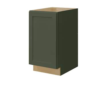 Avondale 18 in W x 24 in D x 34.5 in H Ready to Assemble Plywood Shaker Double Trash Can Kitchen Cabinet in Fern Green