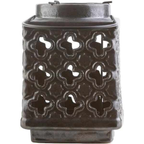 Artistic Weavers Obadiah 7.5 in. Black Ceramic Lantern