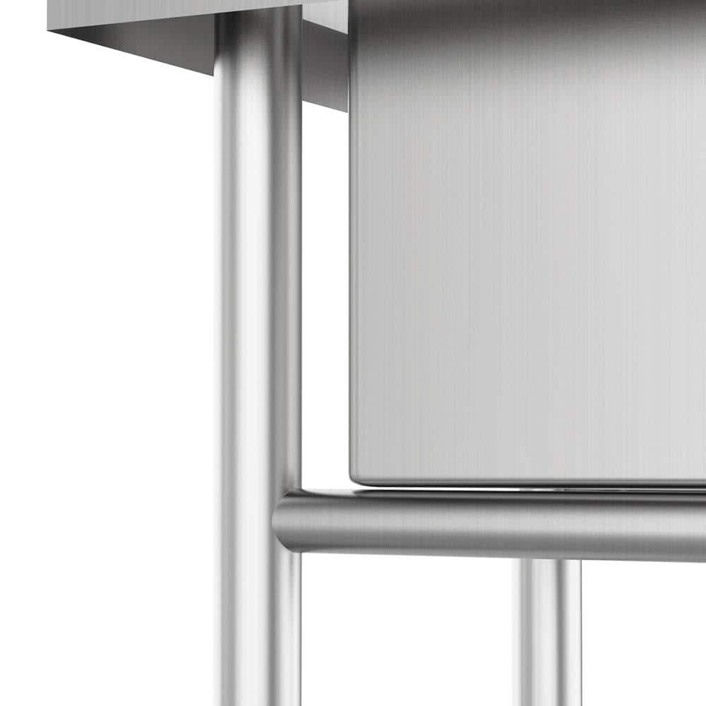 Silver Stainless Steel 36" Double Compartment Utility Sink