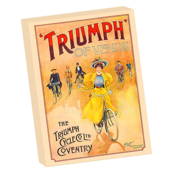 VENICE BEACH Collections Triumph of Venus Coventry Vintage French Cycling Poster by Grotto Studios Unframed Graphic Print 24 in. x 18 in.