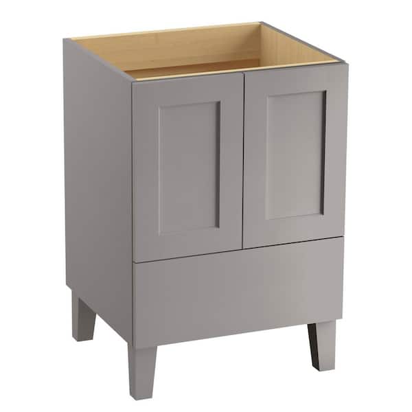 KOHLER Poplin 24 in. W x 22 in. D x 35 in. H Bathroom Vanity Cabinet without Top in Mohair Grey