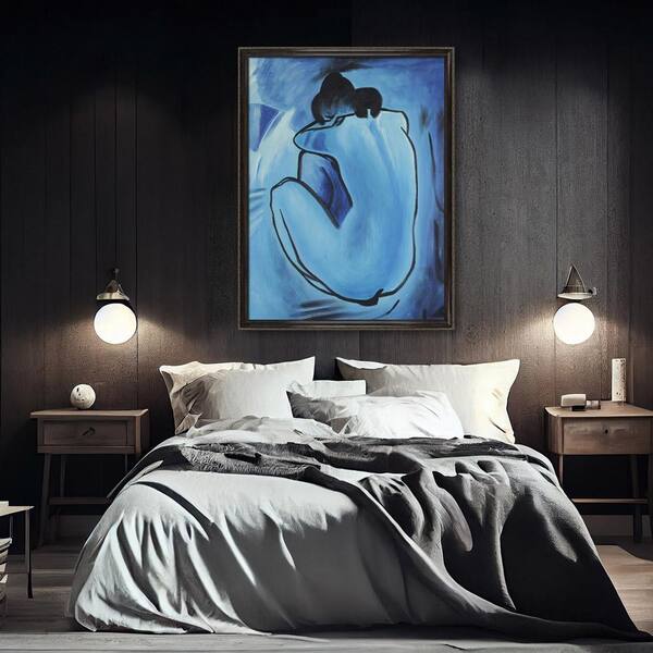 LA PASTICHE Blue Nude by Pablo Picasso La Scala Framed People Oil Painting  Art Print 39 in. x 51 in. PS2490-FR-982336X48 - The Home Depot
