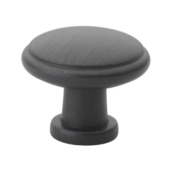 GlideRite 1-1/8 in. Dia Oil Rubbed Bronze Round Ring Cabinet Knob (10-Pack)