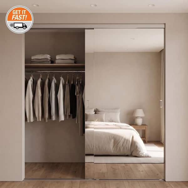 Impact Plus 60 in. x 96 in. Polished Edge Backed Mirror Aluminum