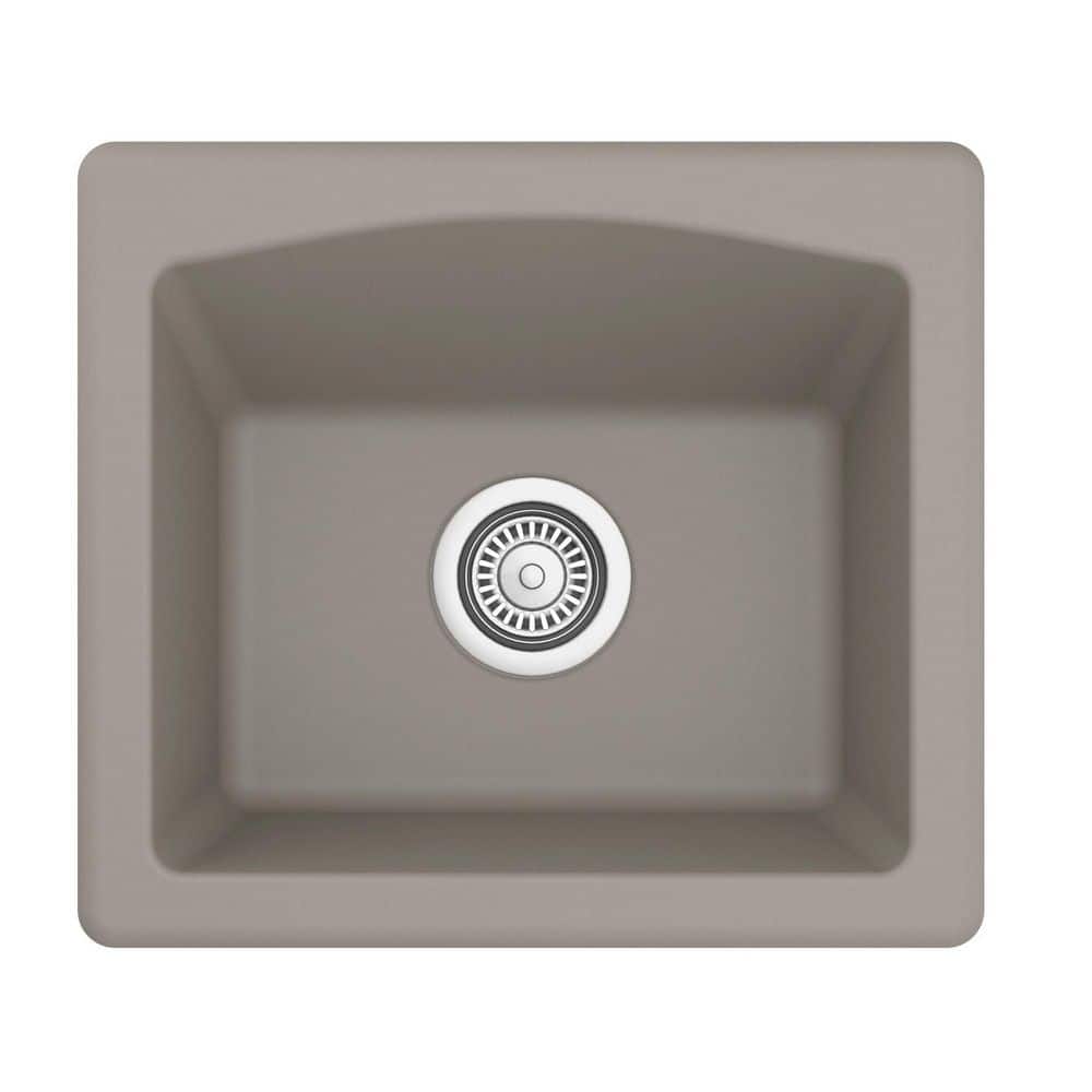 Concrete Quartz Composite 18'' Single Bowl Kitchen Sink