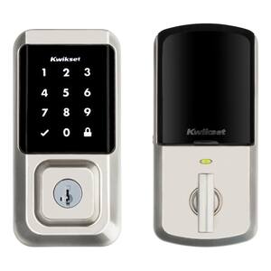 HALO Satin Nickel Single-Cylinder Keypad Electronic Smart Lock Deadbolt Featuring SmartKey, Touchscreen and WiFi