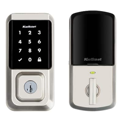 HALO Satin Nickel Single-Cylinder Electronic Smart Lock Deadbolt Featuring SmartKey Security, Touchscreen and Wi-Fi