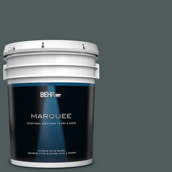 BEHR MARQUEE 5 gal. #N440-7 Midnight in NY Satin Enamel Exterior Paint & Primer
