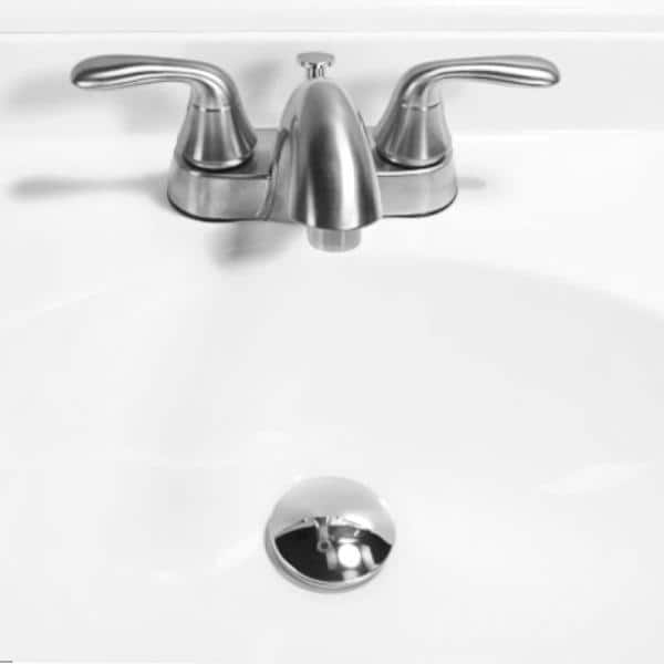 PF WaterWorks DecoDRAIN 2-in-1 Brass Sink Drain, Push (Open