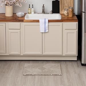 Refined Groove Gray 18 in. x 30 in. Indoor Comfort Kitchen Mat