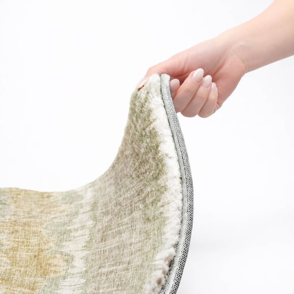 Dream Shag Premium Machine Washable Abstract ADS755 Aloe 5 ft. x 7 ft. 6 in. Area Rug