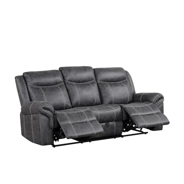 Acme Furniture Zubaida 85 in. Pillow Top Arm Microfiber Rectangle