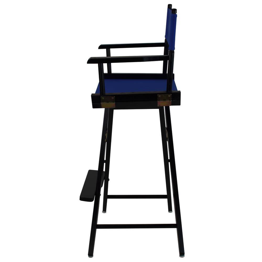 Royal Blue and Black 45.5'' Tall Wood Director's Chair