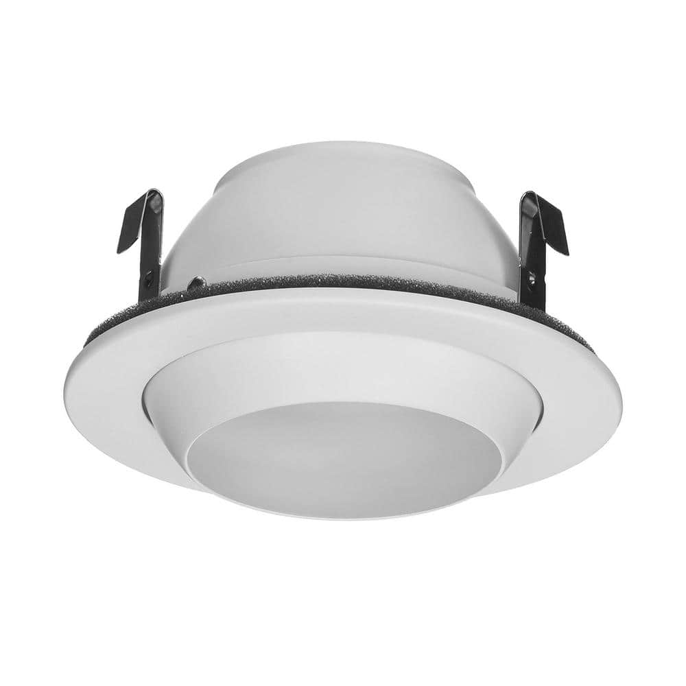 4'' White Adjustable Recessed Eyeball Trim