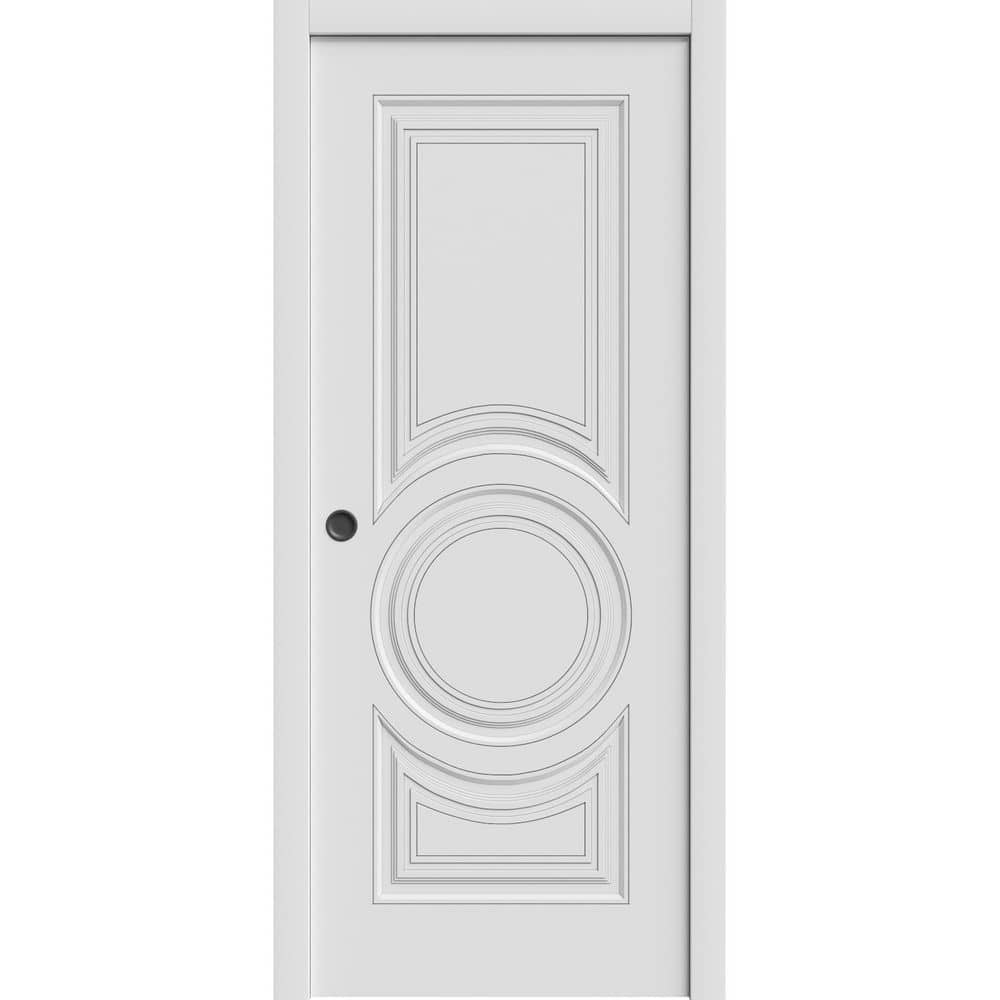 7855 28 in. x 80 in. Universal/Reversible White Enamel Color Solid Core Wood Sliding Door Kit with Quick Assemble Jamb price history on PriceWatchPro