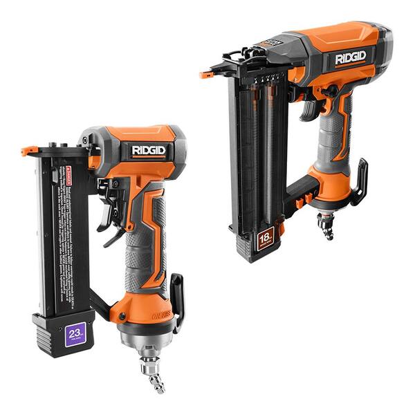 Air Tool Brad Nailer Headless Pinner RIDGID 18 23-Gauge Lightweight Fastener 