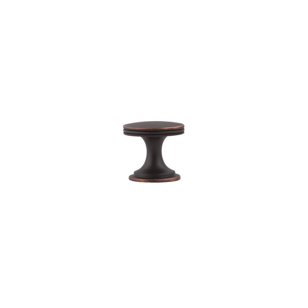 Elon Oil Rubbed Bronze Round Cabinet Knob with Mounting Hardware