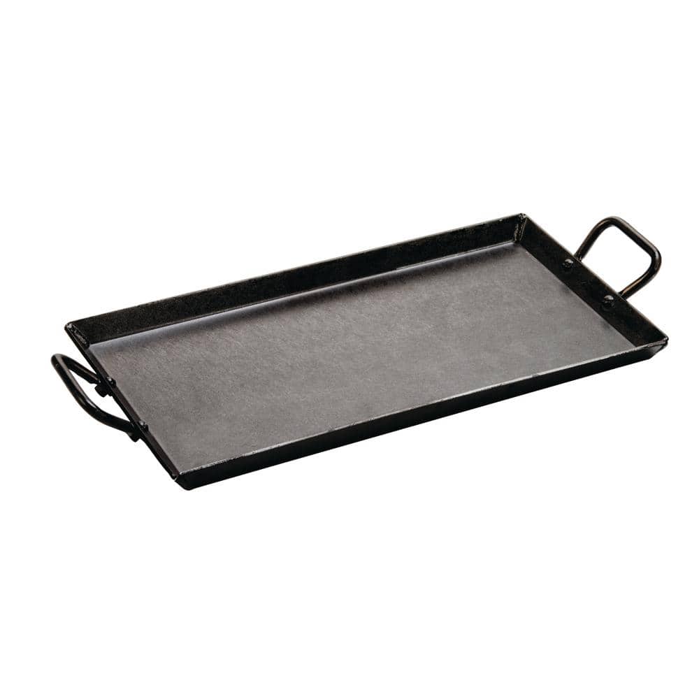 Lodge Blacklock 10 x 20 Cast Iron Double Burner Griddle - Triple Seasoned  - For Indoor & Outdoor Cooking - Fits Over Two Burners - Easy Cleanup 