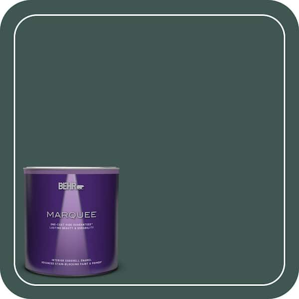 BEHR MARQUEE 1 qt. Home Decorators Collection #HDC-CL-21A Dark Everglade Eggshell Enamel Interior Paint & Primer