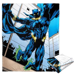 Black Panther Jumping Off Silk Touch Multi-Colored Throw Blanket