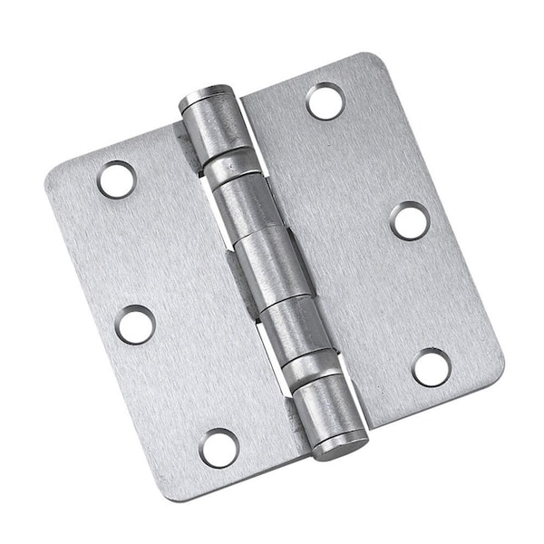 Onward 3-1/2 in. x 3-1/2 in. Brushed Chrome Full Mortise Ball Bearing Butt Hinge with Removable Pin (2-Pack)