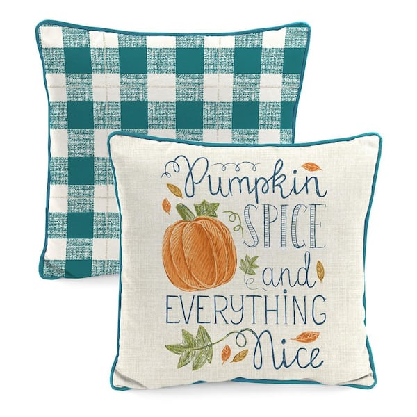 16 in. L x 16 in. W x 4 in. T Square Outdoor Throw Pillow