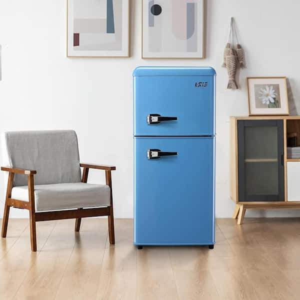 Max Fritz MFB-1885 ショートライディングパーカ 50 ブルー Stbine 3.5 Cu.ft Blue 2-Door Mini Fridge, Built-in Freezer