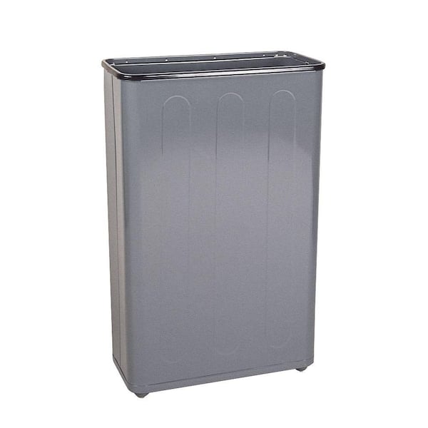 Rubbermaid Commercial Products 24 Gal. Gray Rectangular Steel Trash Can