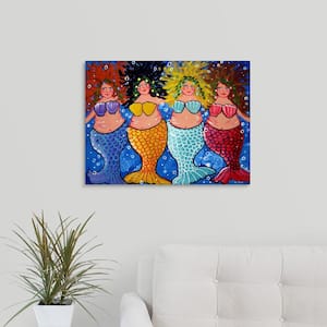 "Chubby Mermaids" by Renie Britenbucher Canvas Wall Art