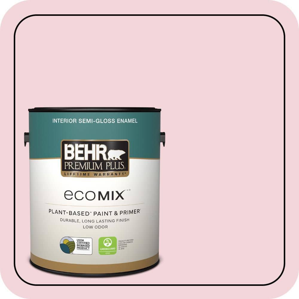 1 gal. #P140-1 Summer Crush Semi-Gloss Enamel EcoMix Plant-Based Interior Paint & Primer price history on PriceWatchPro