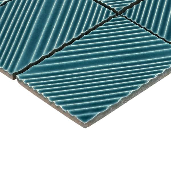 Daltile Revalia Remix Brilliant Blue 12 in. x 16 in. Glossy