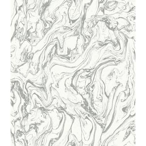 Gray Marble Peel and Stick Wallpaper (Covers 28.18 sq. ft.)