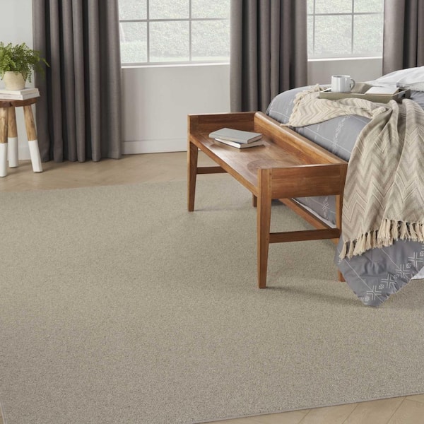 Natural Harmony Hampton - Cobblestone - Beige 13.2 ft. 32 oz. Wool Loop  Installed Carpet 285683 - The Home Depot