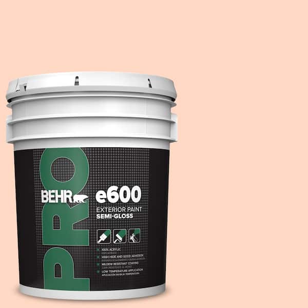 BEHR PRO 5 gal. #230C-2 Shell Coral Semi-Gloss Exterior Paint
