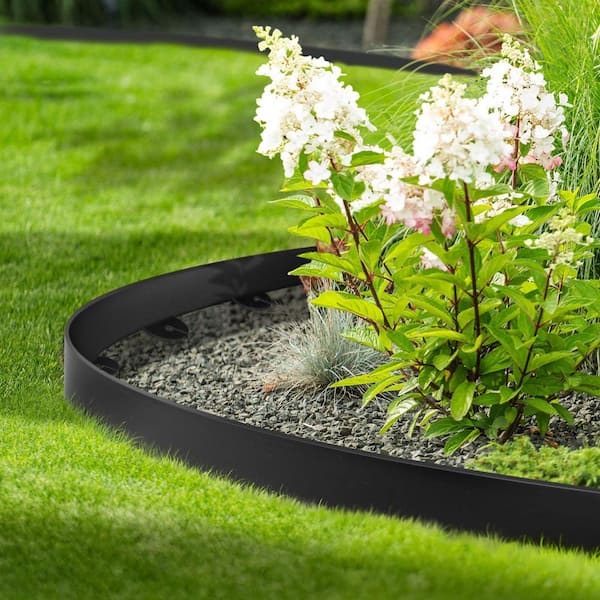 ★タグ付き新品【BORDERS & BALCONY 】ブラック 36 1.5 in. x 100 ft. Black Plastic Landscape No-Dig Edging Tall Wall