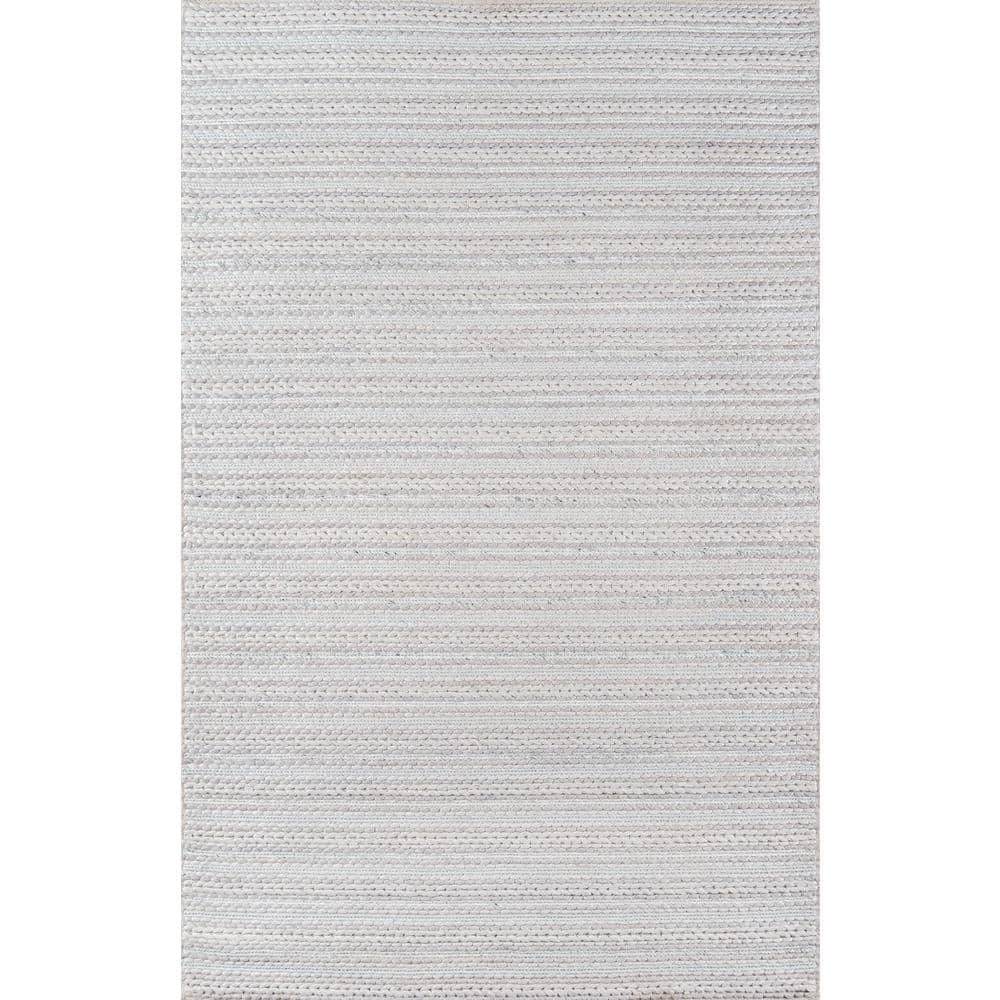 Handmade Andes-Inspired Gray Stripe Wool 3'x5' Area Rug