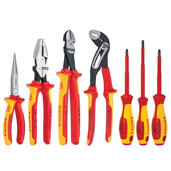 KNIPEX Pliers and Screwdriver Tool Set with Nylon Pouch (7-Piece)