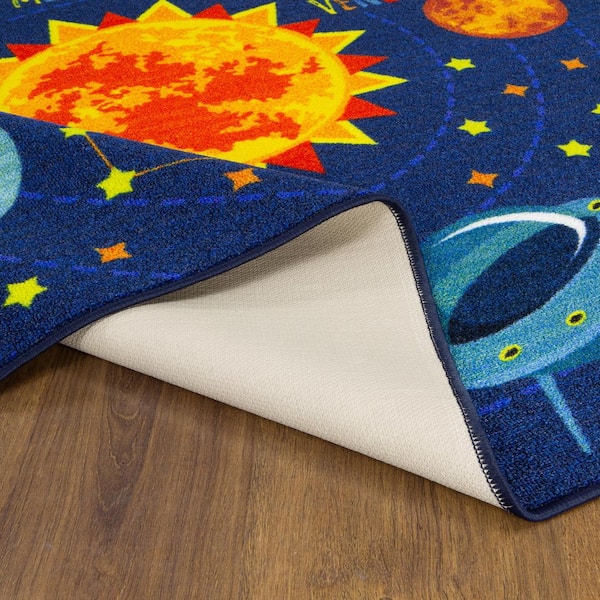 Multi-Color Kids and Children Bedroom Playroom Space Safari Road Map Educational Learning 3 ft. x 5 ft. Area Rug