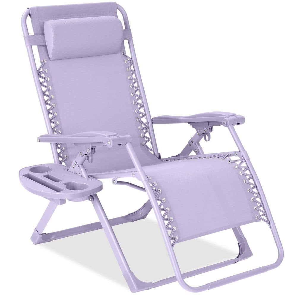 Best Choice Products Lavender Metal Zero Gravity Folding Patio