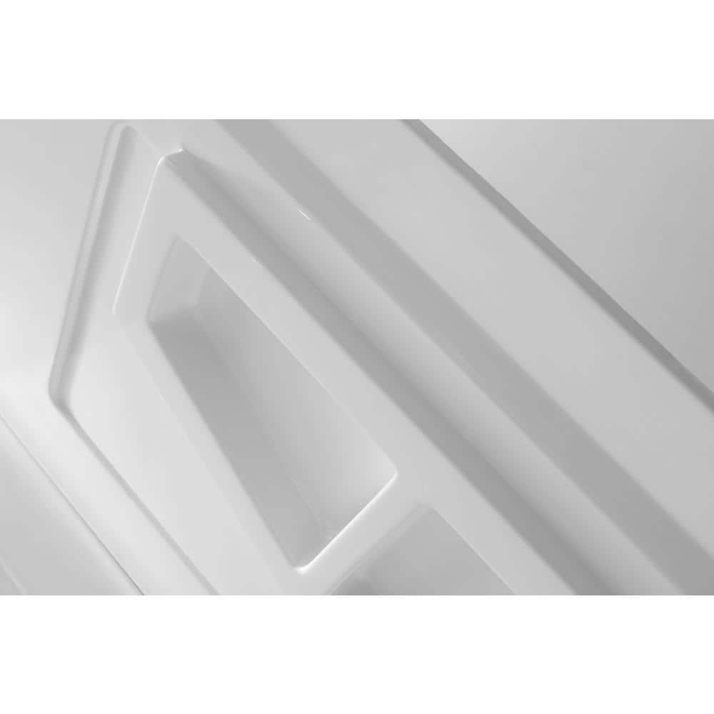 Rose 48'' x 36'' White Acrylic Shower Wall System