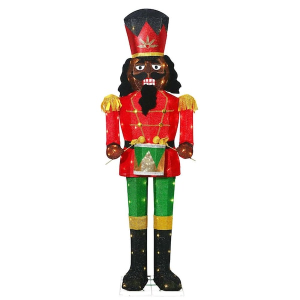61 in. Outdoor Christmas Decoration Nutcracker Yard Decoration with Warm White LED Lights