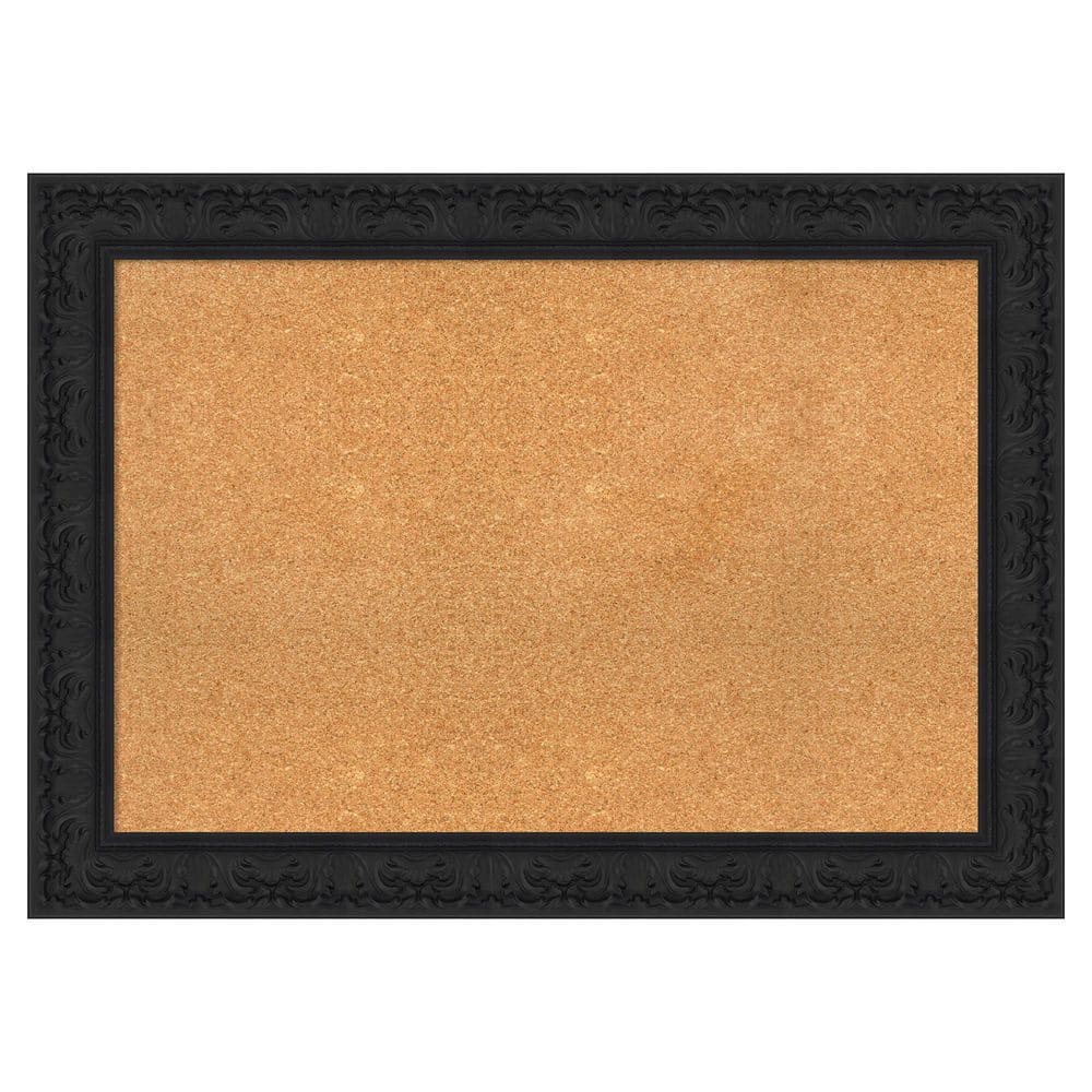 Luxe Black 43 in. x 31 in. Poly Framed Natural Cork Memo Board price history on PriceWatchPro